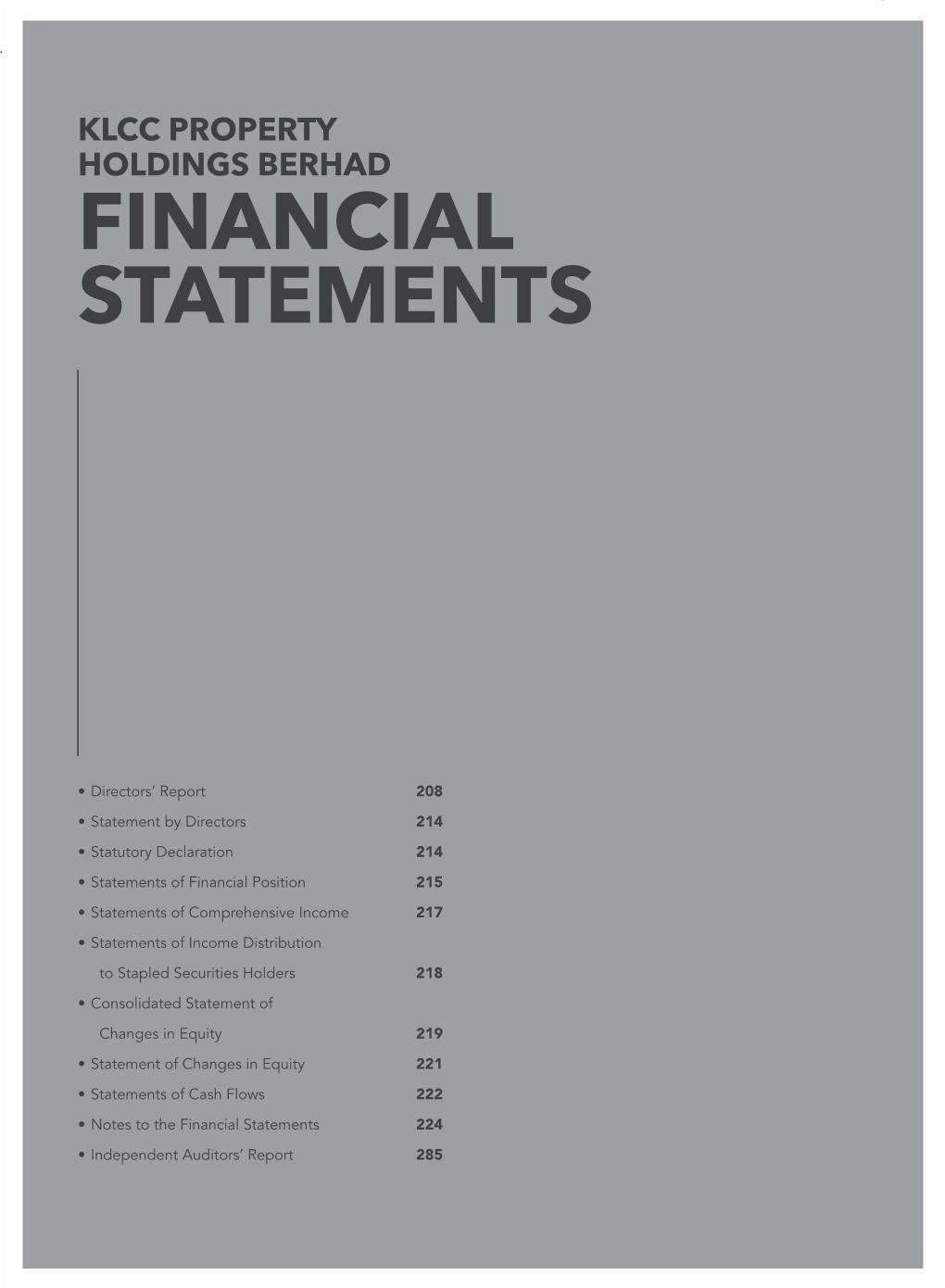 Financial Statements 224 • Independent Auditors’ Report 285