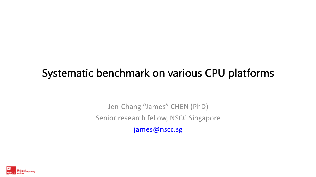Systematic Benchmark on Various CPU Platforms