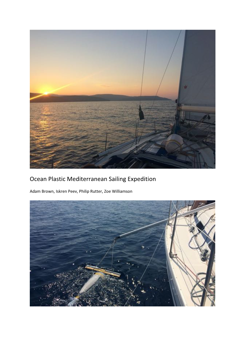 Ocean Plastic Mediterranean Sailing Expedition