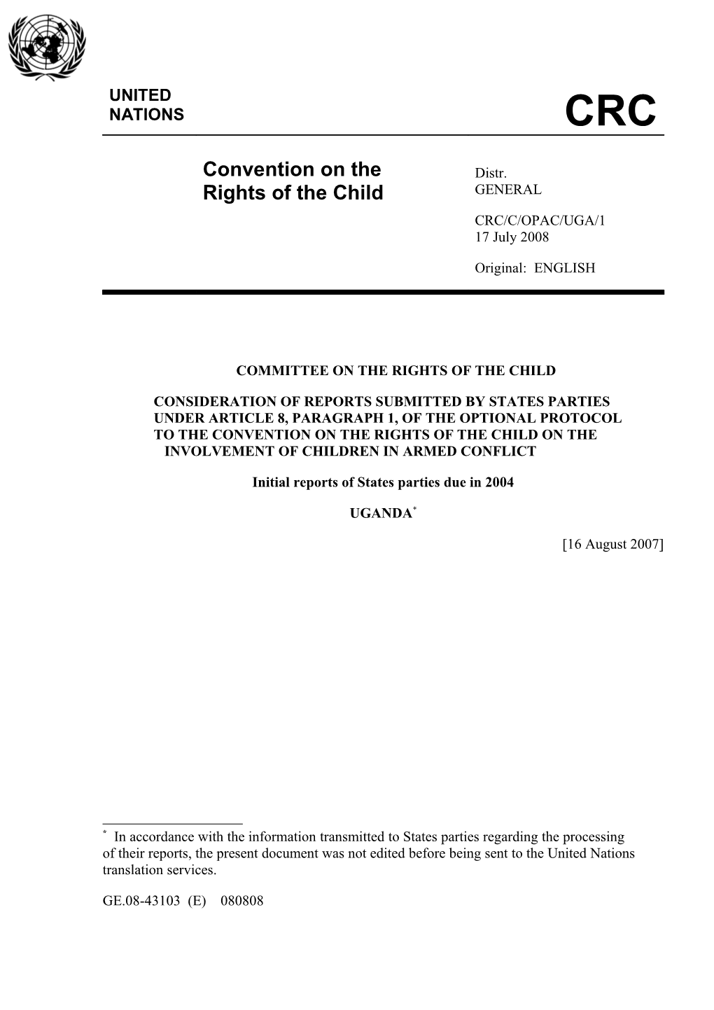 Committee on the Rights of the Child s34