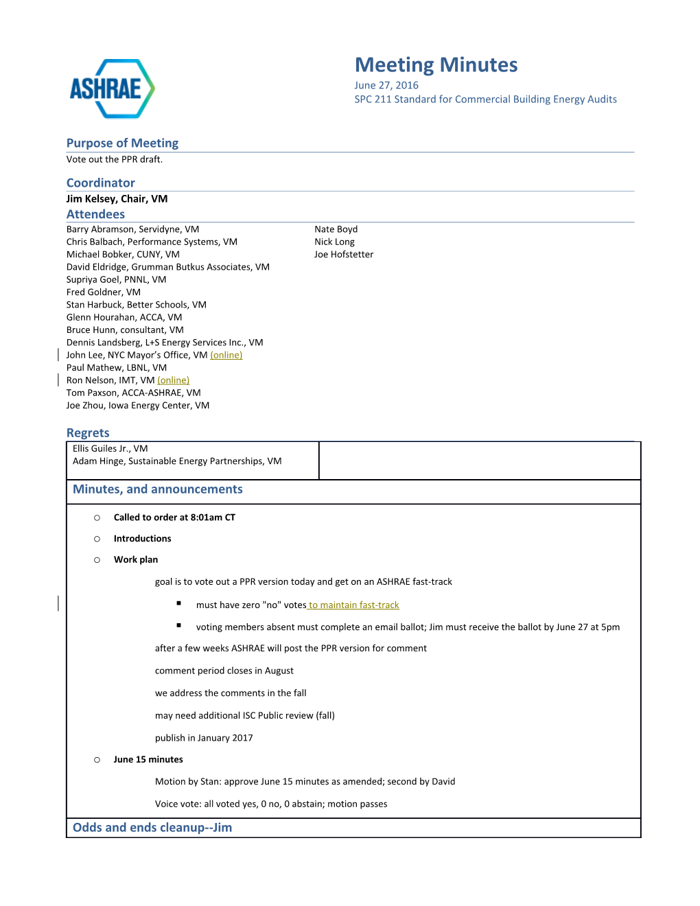 SPC 211 Standard for Commercial Building Energy Audits