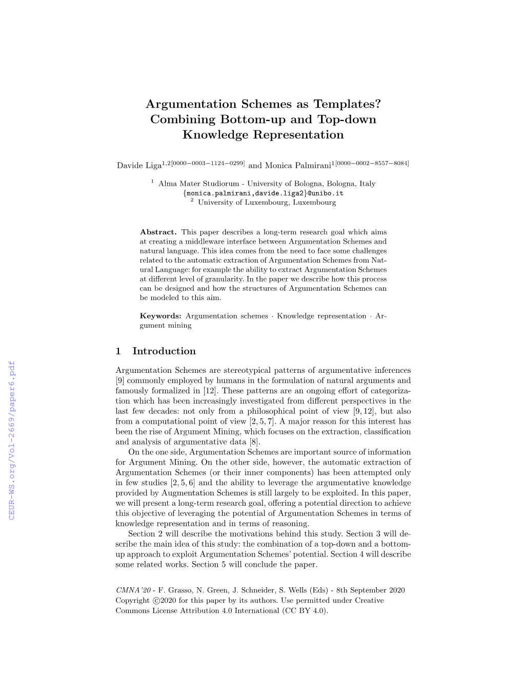 Argumentation Schemes As Templates? Combining Bottom-Up and Top-Down Knowledge Representation