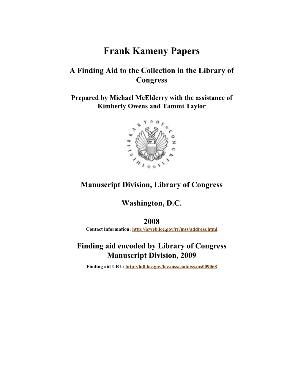 Frank Kameny Papers