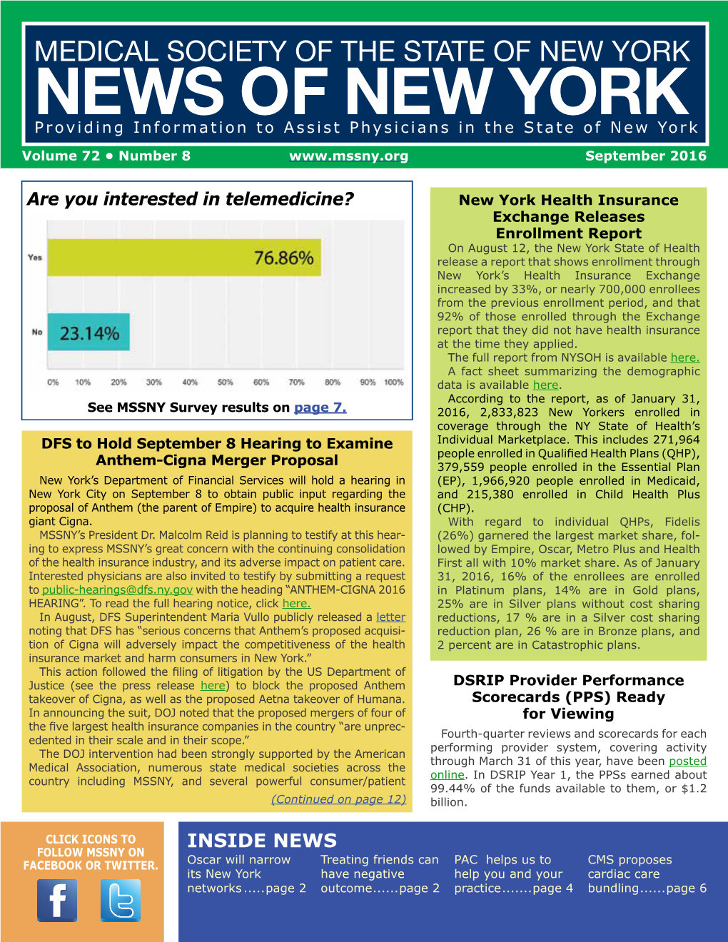 NEWS of NEW YORK Providing Information to Assist Physicians in the State of New York