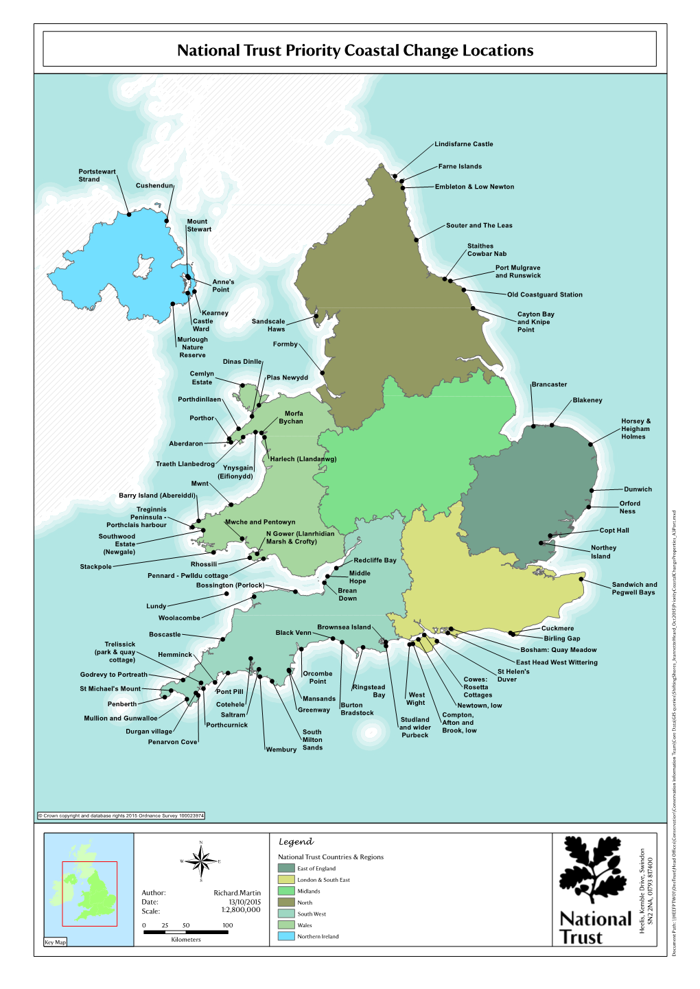 National Trust Priority Coastal Change Locations