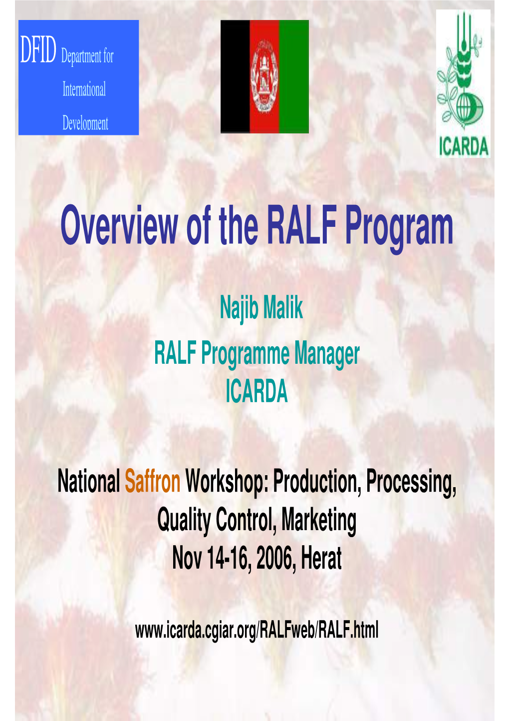 Overview of the RALF Program