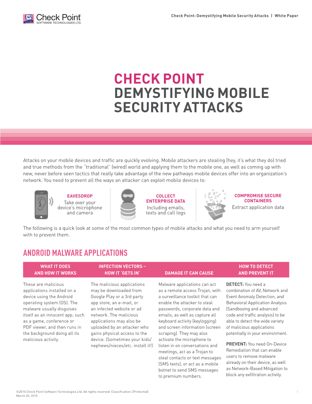 Check Point Demystifying Mobile Security Attacks