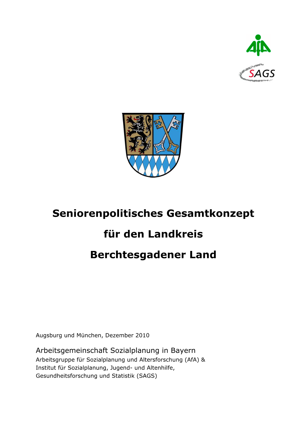 Seniorenpolitisches Gesamtkonzept Für Den Landkreis Berchtesgadener