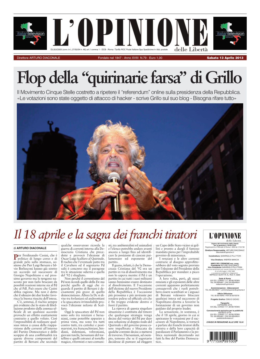 Flop Della “Quirinarie Farsa” Di Grillo