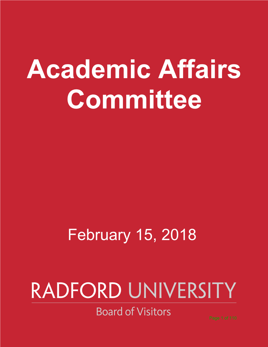 Academic Affairs Committee