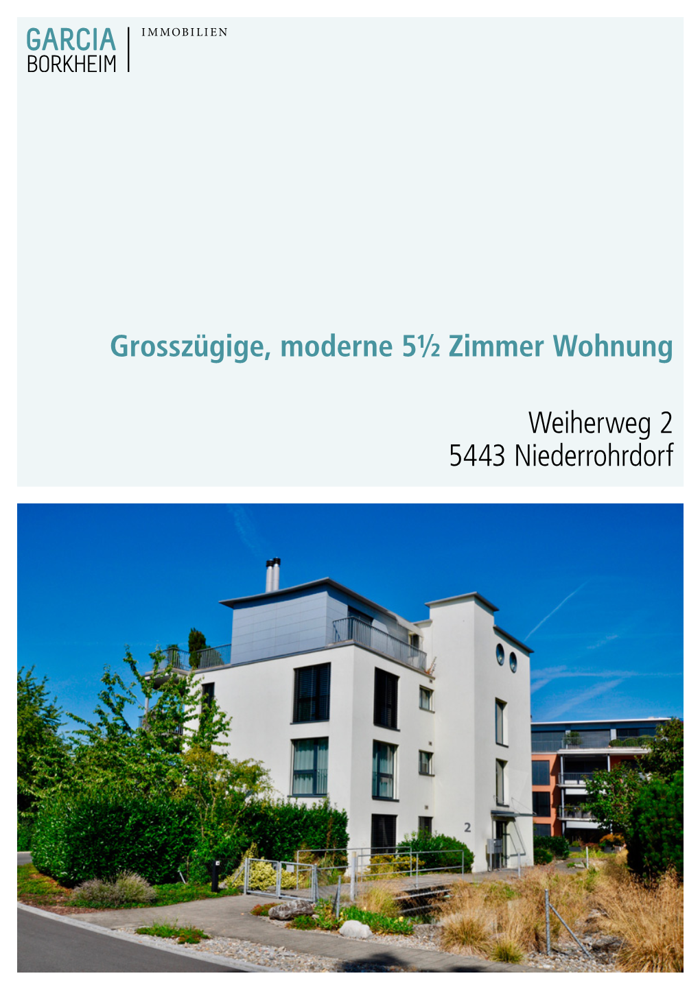Grosszügige, Moderne 5½ Zimmer Wohnung Weiherweg 2 5443