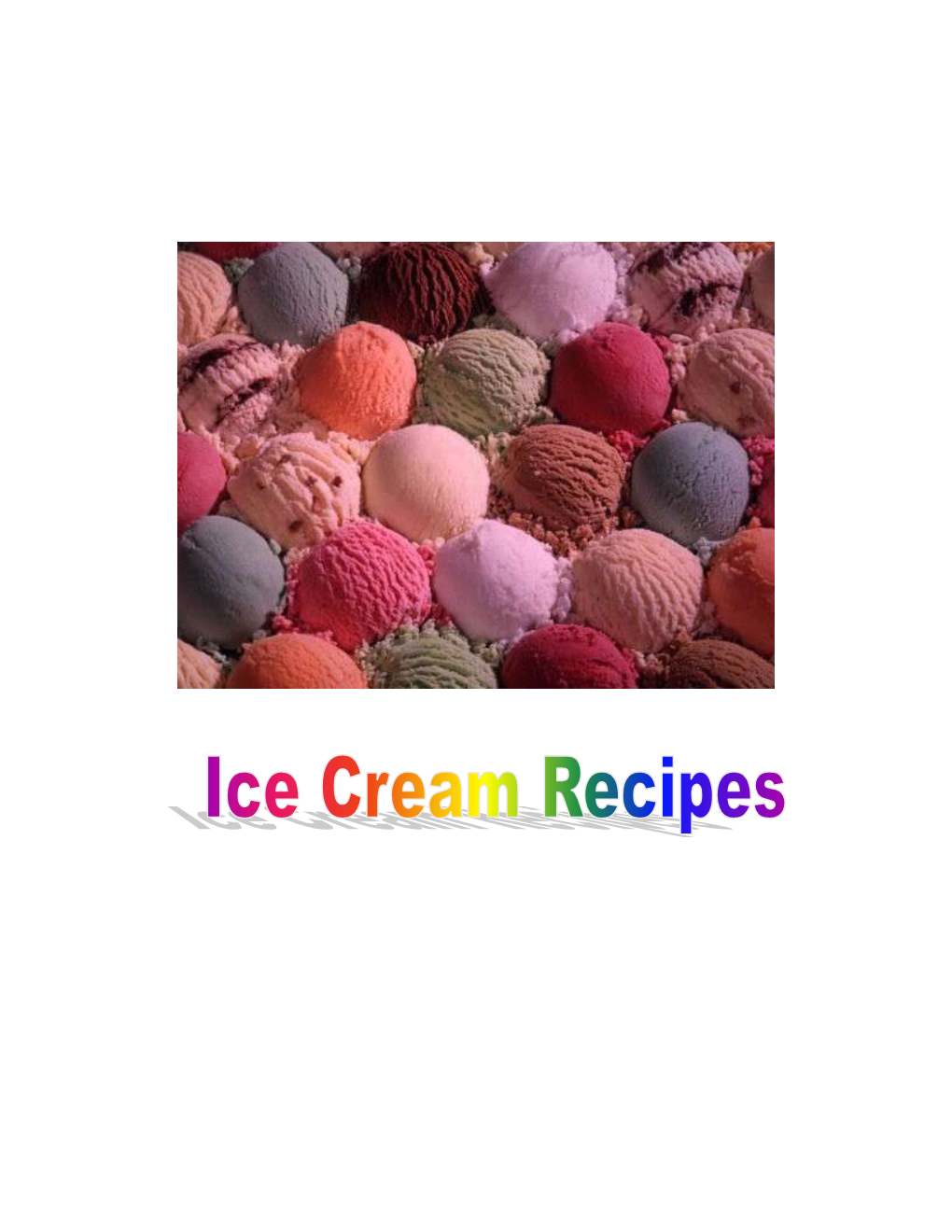 Ice Cream Recipes