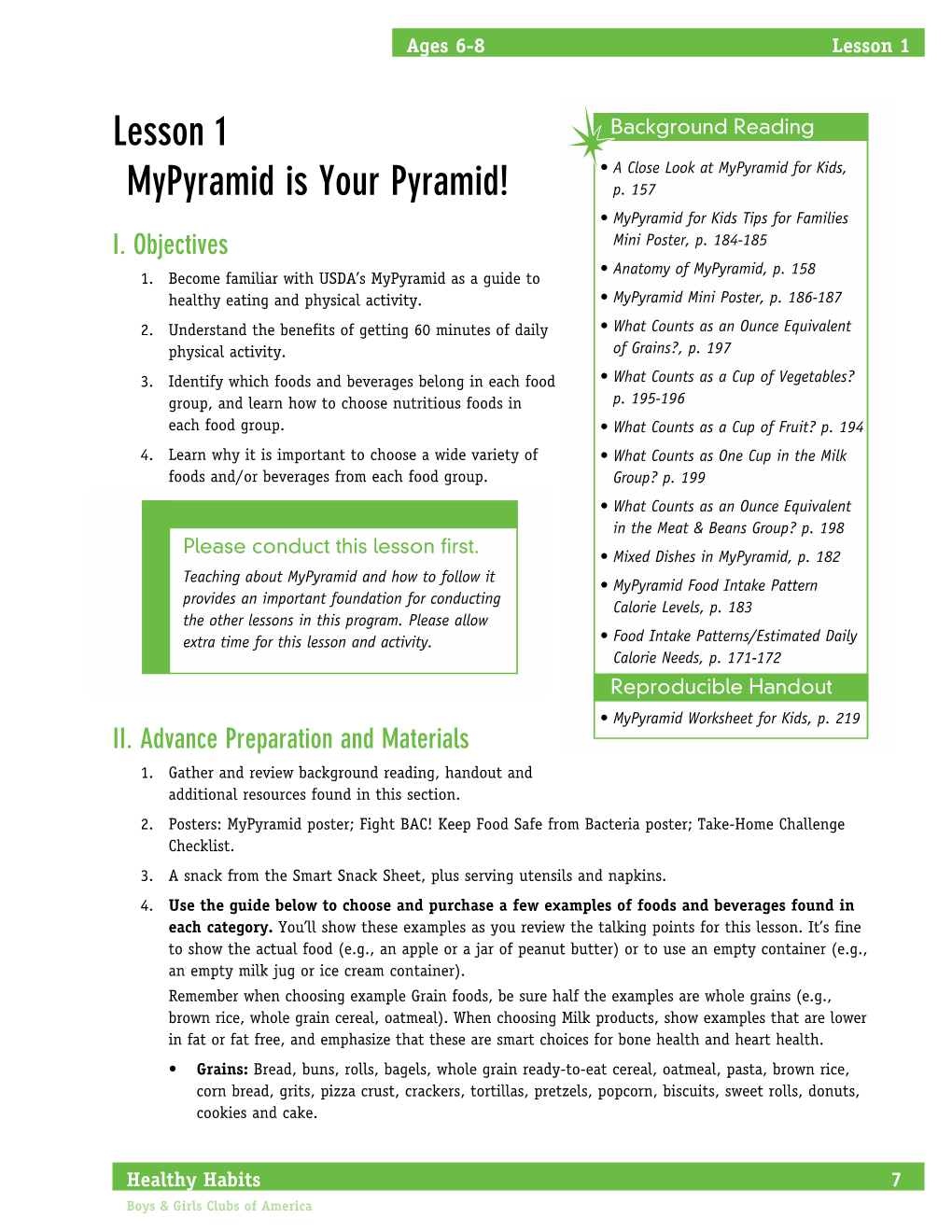 Lesson 1 Mypyramid Is Your Pyramid!