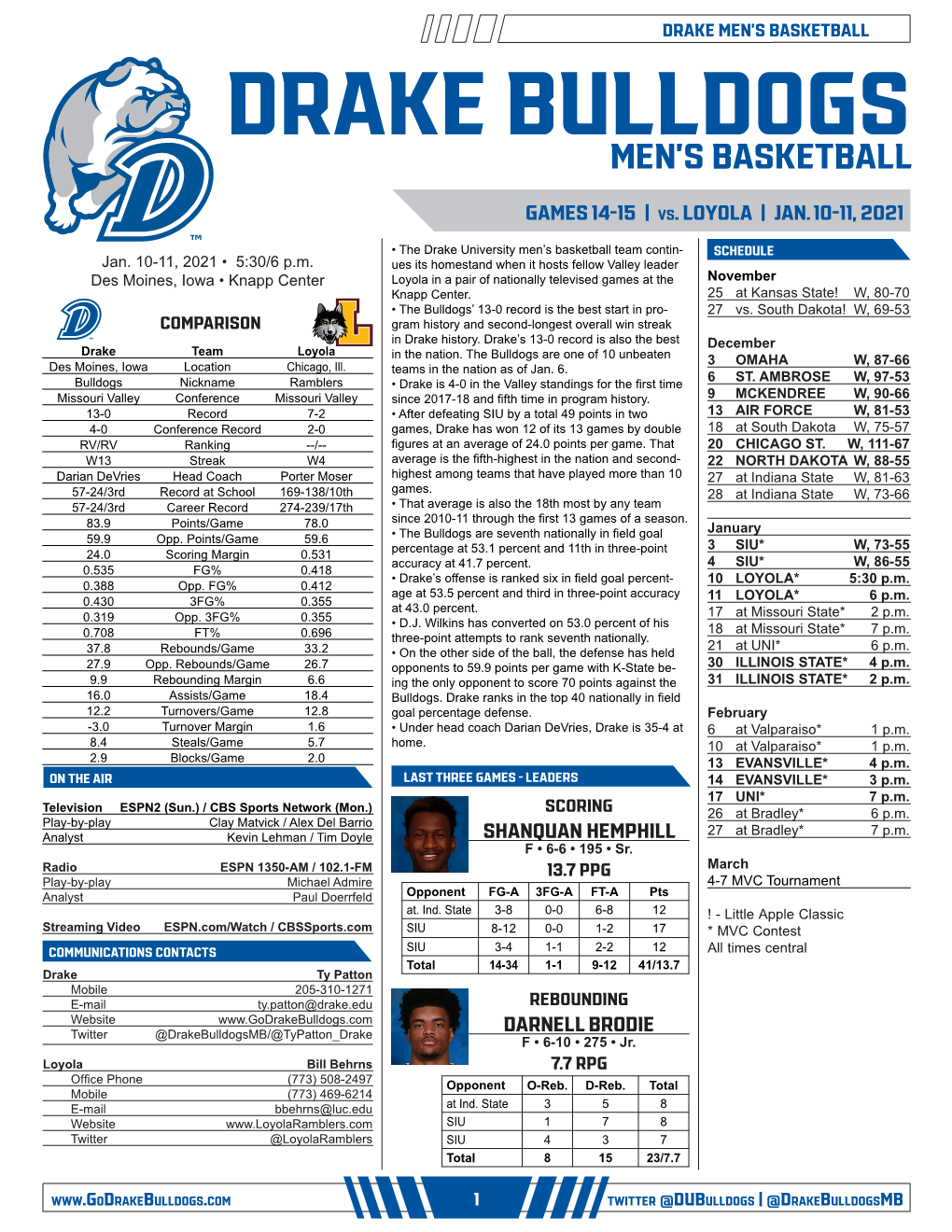 Drake Bulldogs Men's Basketball