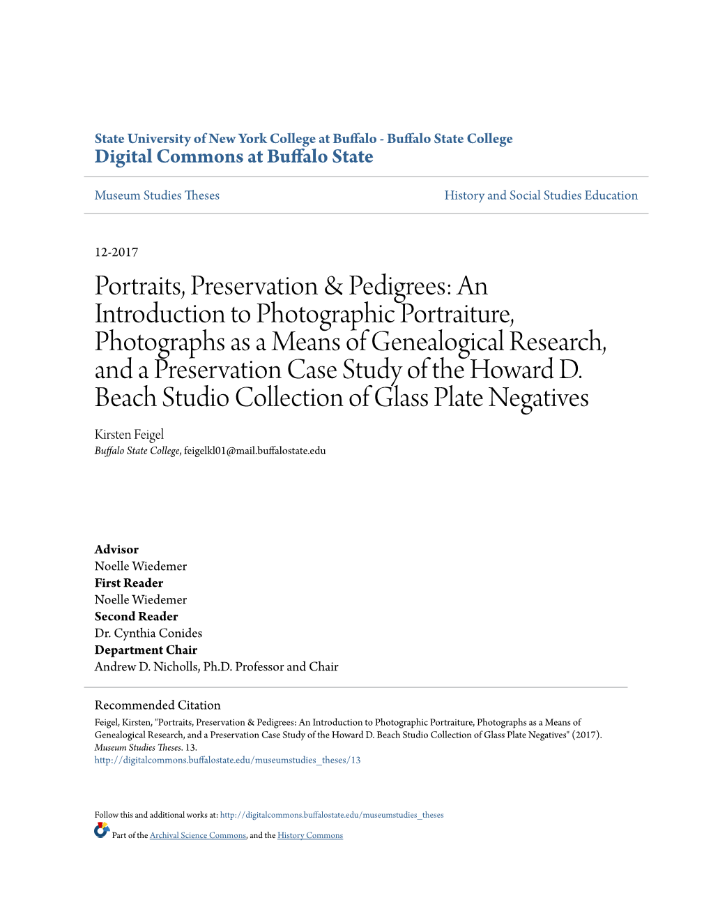 Portraits, Preservation & Pedigrees: an Introduction to Photographic