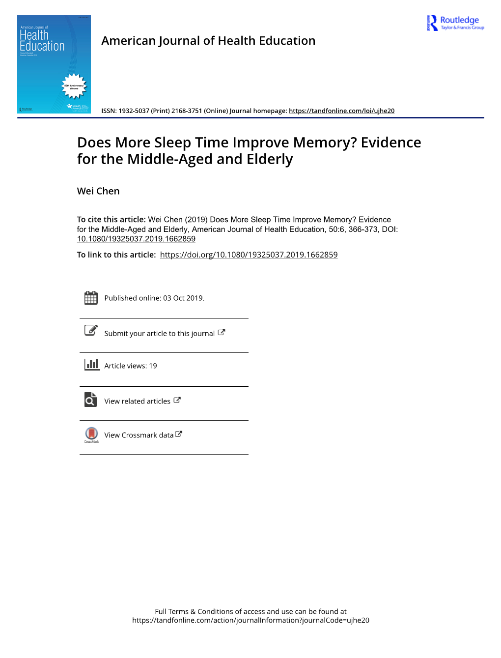 Does More Sleep Time Improve Memory? Evidence for the Middle-Aged and Elderly