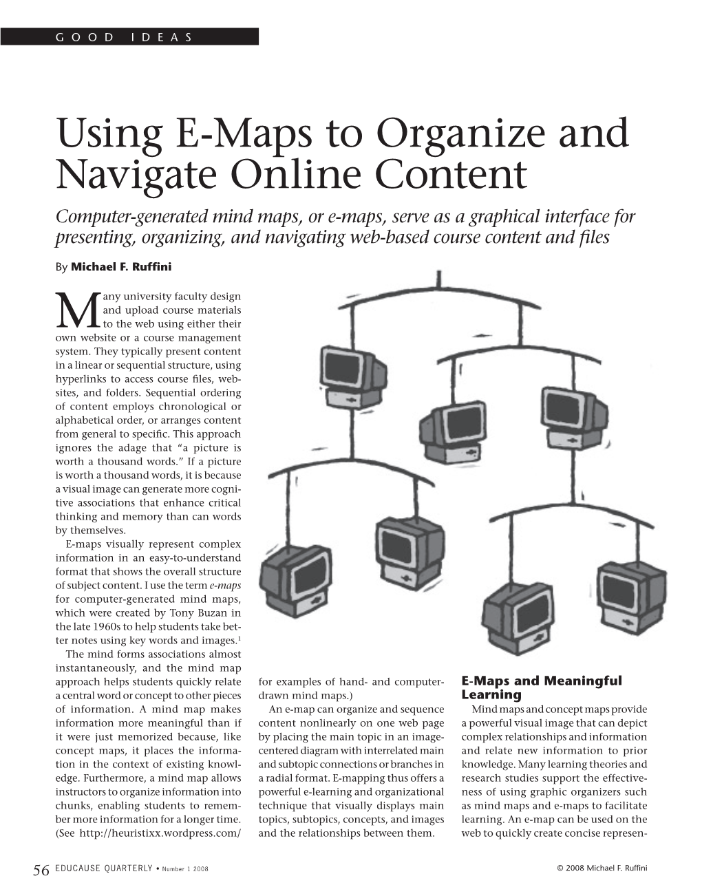 Using E-Maps to Organize and Navigate Online Content