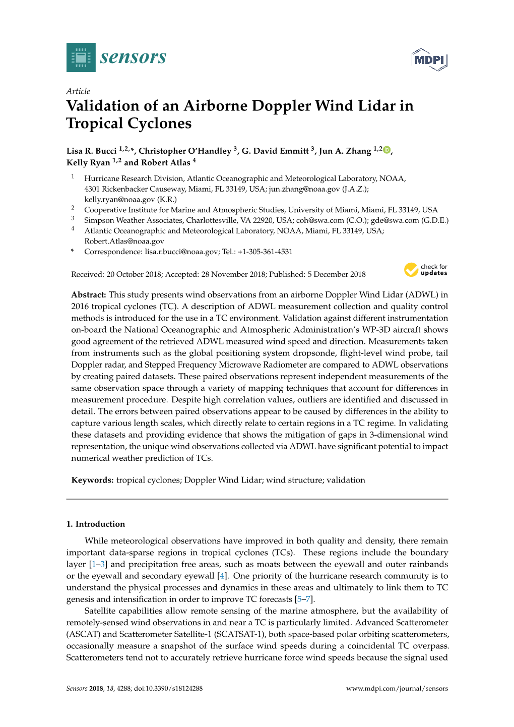 Validation of an Airborne Doppler Wind Lidar in Tropical Cyclones