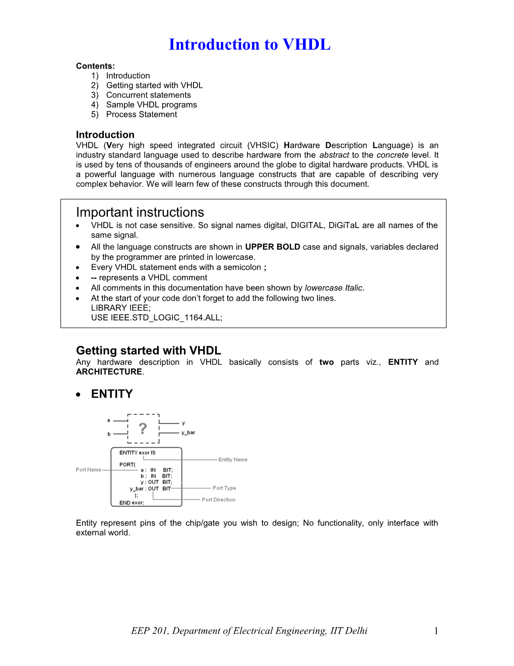 2) Getting Started with VHDL