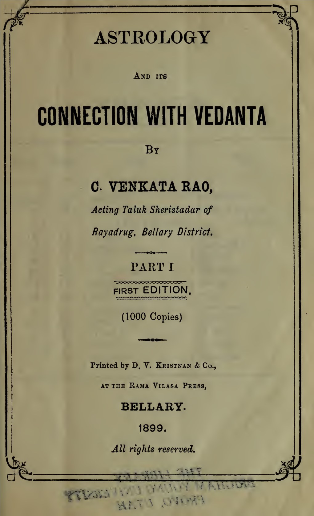 Astrology and Its Connection with Vedanta