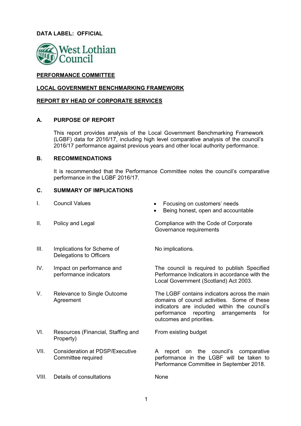 Report Template for Corporate Management Team and Executive