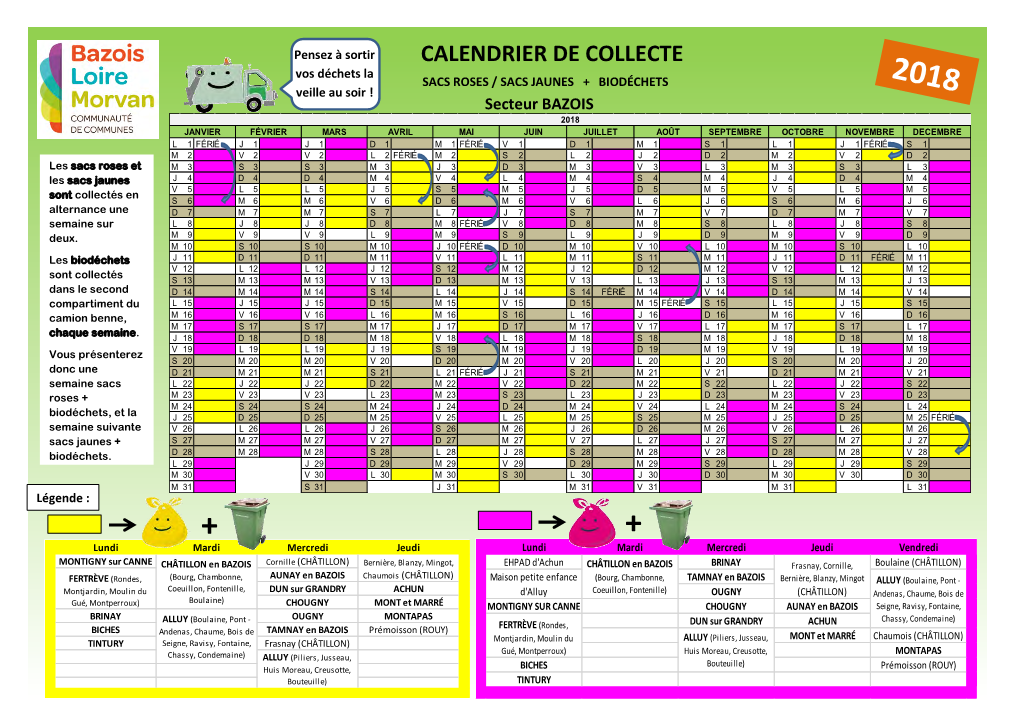 Calendrier De Collecte