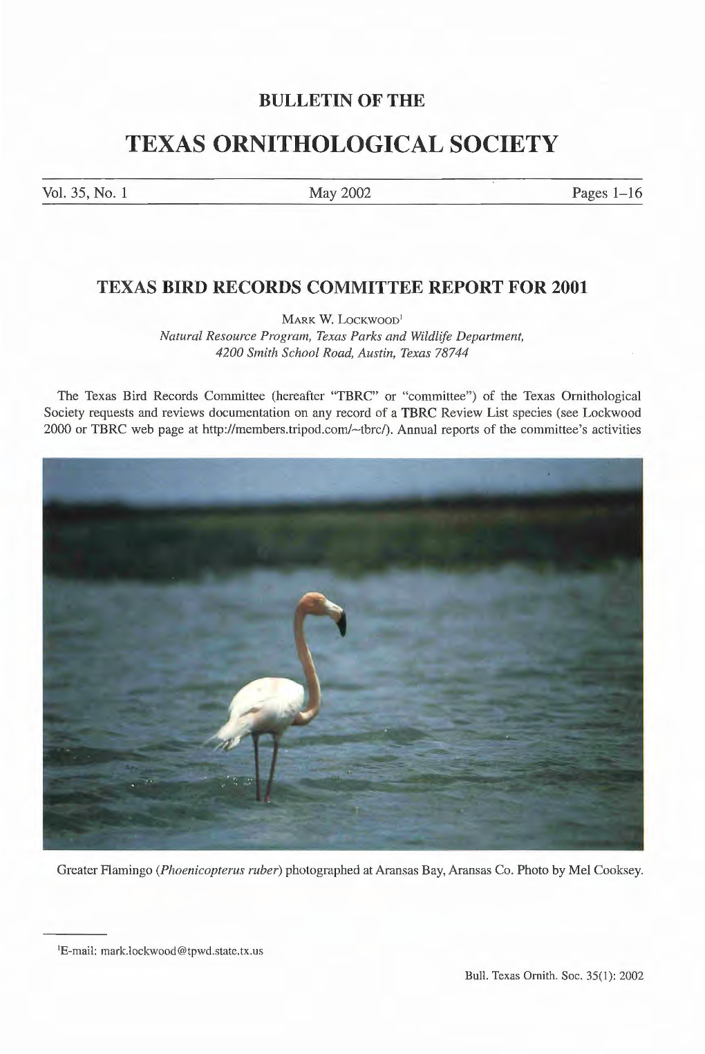 Texas Ornithological Society