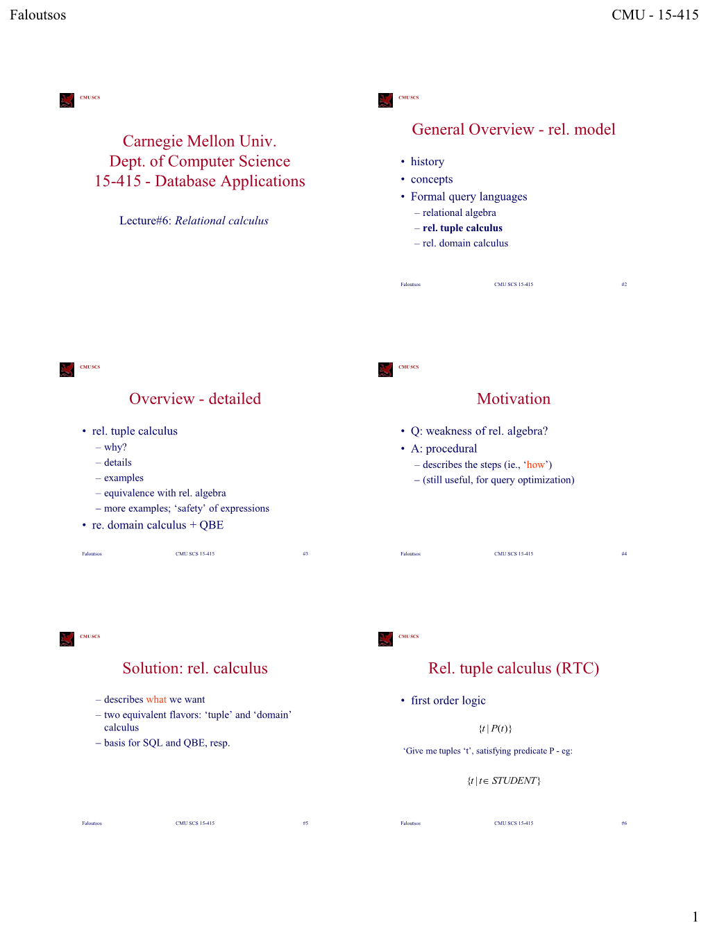 Relational Calculus – Rel