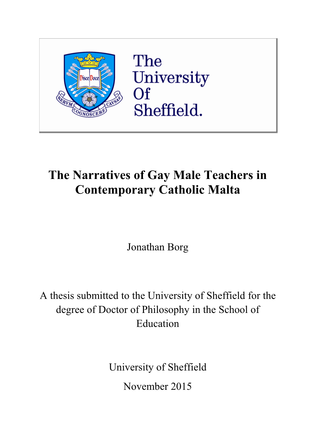 The Narratives of Gay Male Teachers in Contemporary Catholic Malta