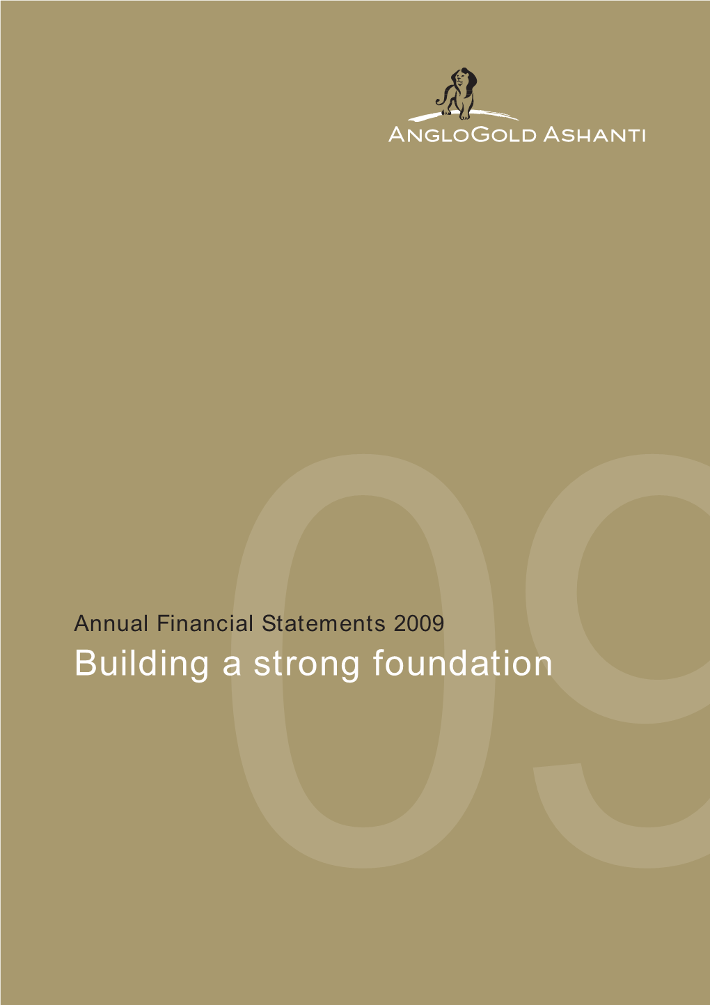 Annual Financial Statements 2009 Building09 a Strong Foundation Board of Directors