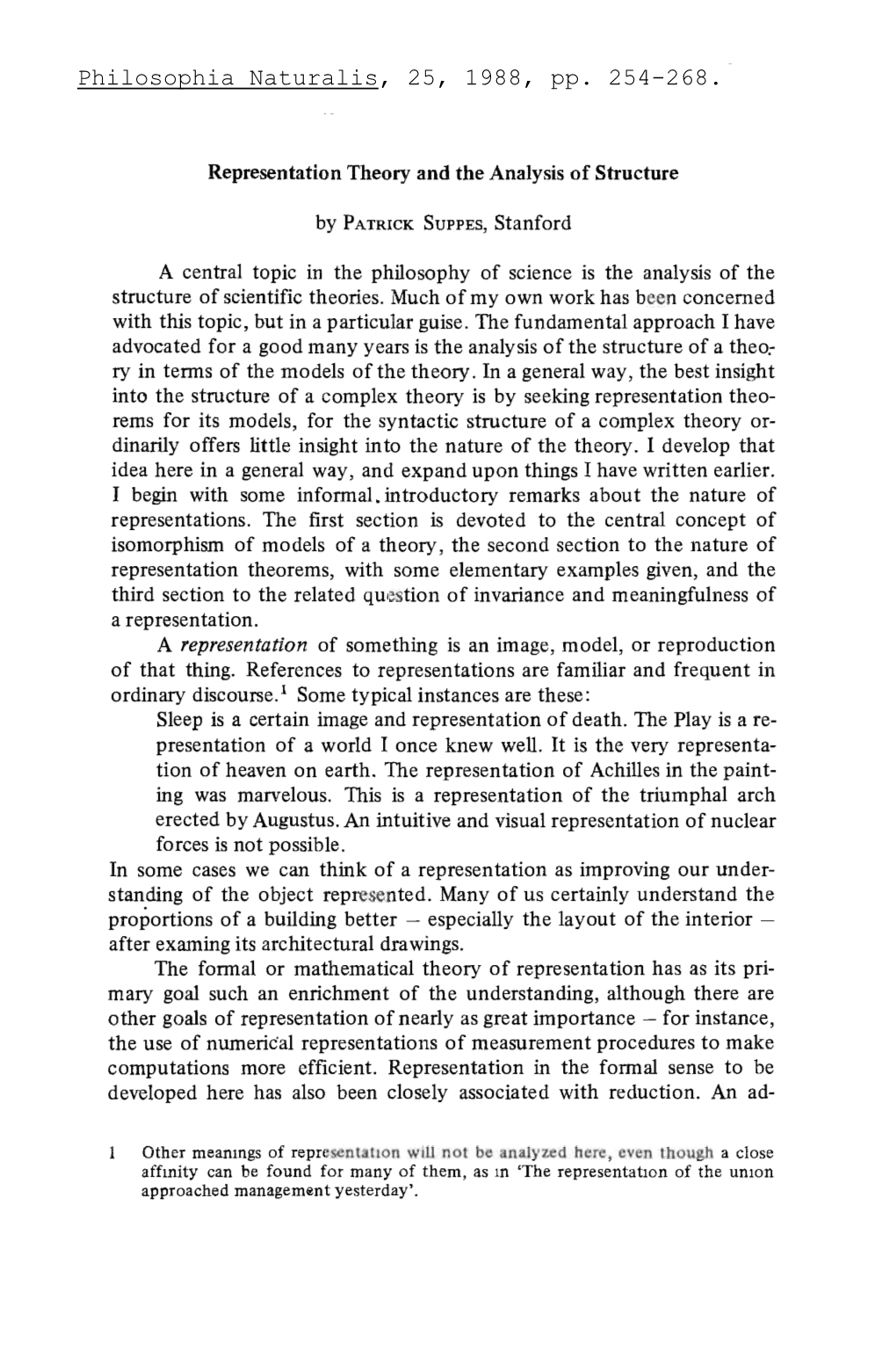 Philosophia Naturalis, 25, 1988, Pp. 254-268