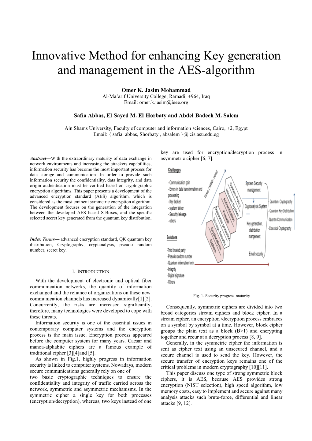 Innovative Method for Enhancing Key Generation and Management in the AES-Algorithm