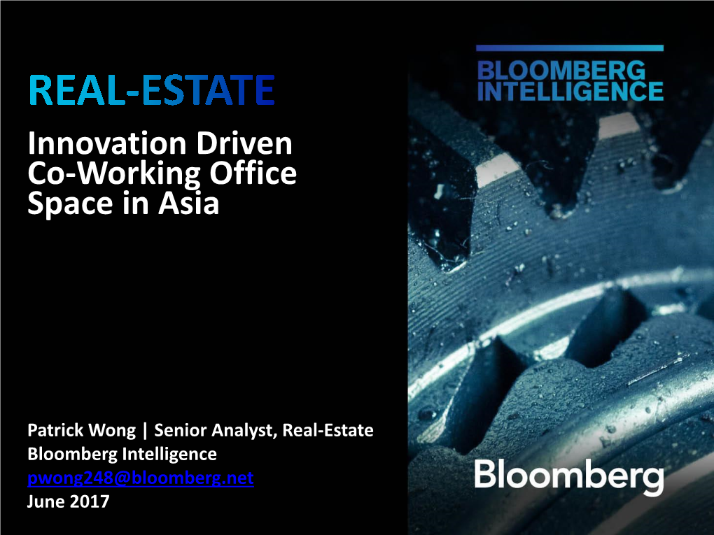 Innovation Driven Co-Working Office Space in Asia