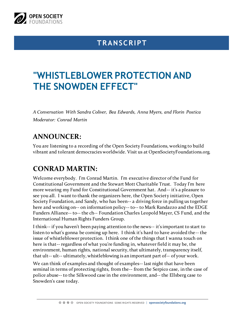 "Whistleblower Protection and the Snowden Effect"