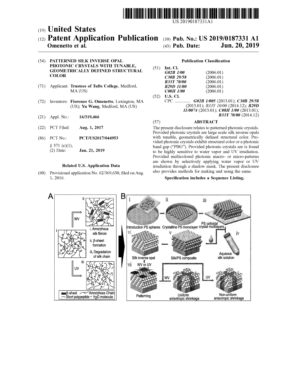 Us 2019 / 0187331 A1