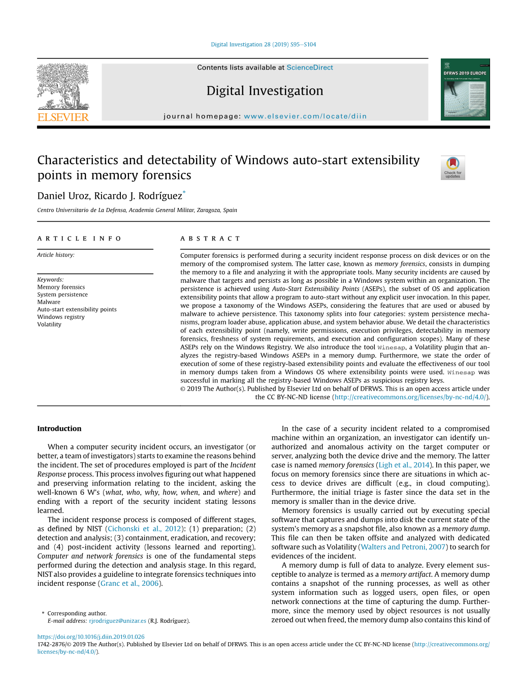 Characteristics and Detectability of Windows Auto-Start Extensibility Points in Memory Forensics