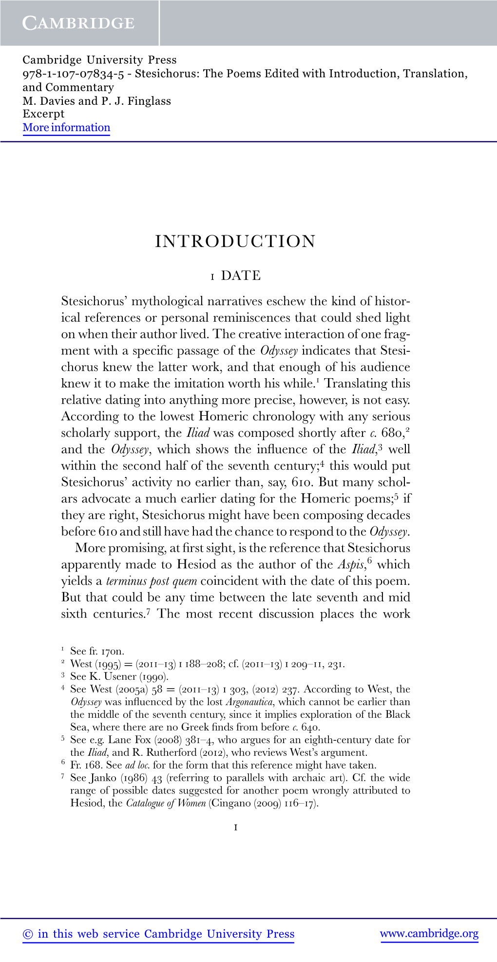 Introduction, Translation, and Commentary M
