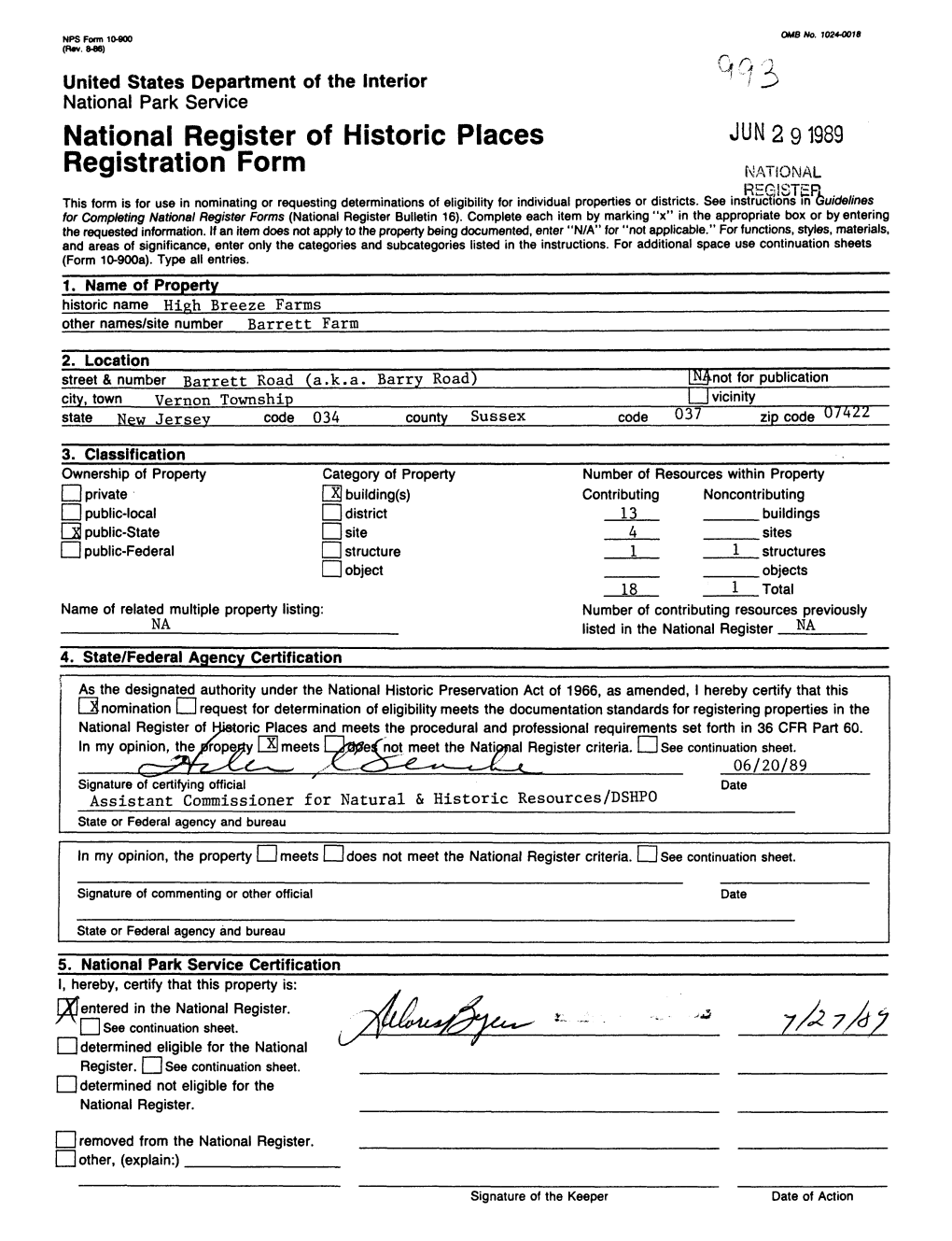 National Register of Historic Places Continuation Sheet