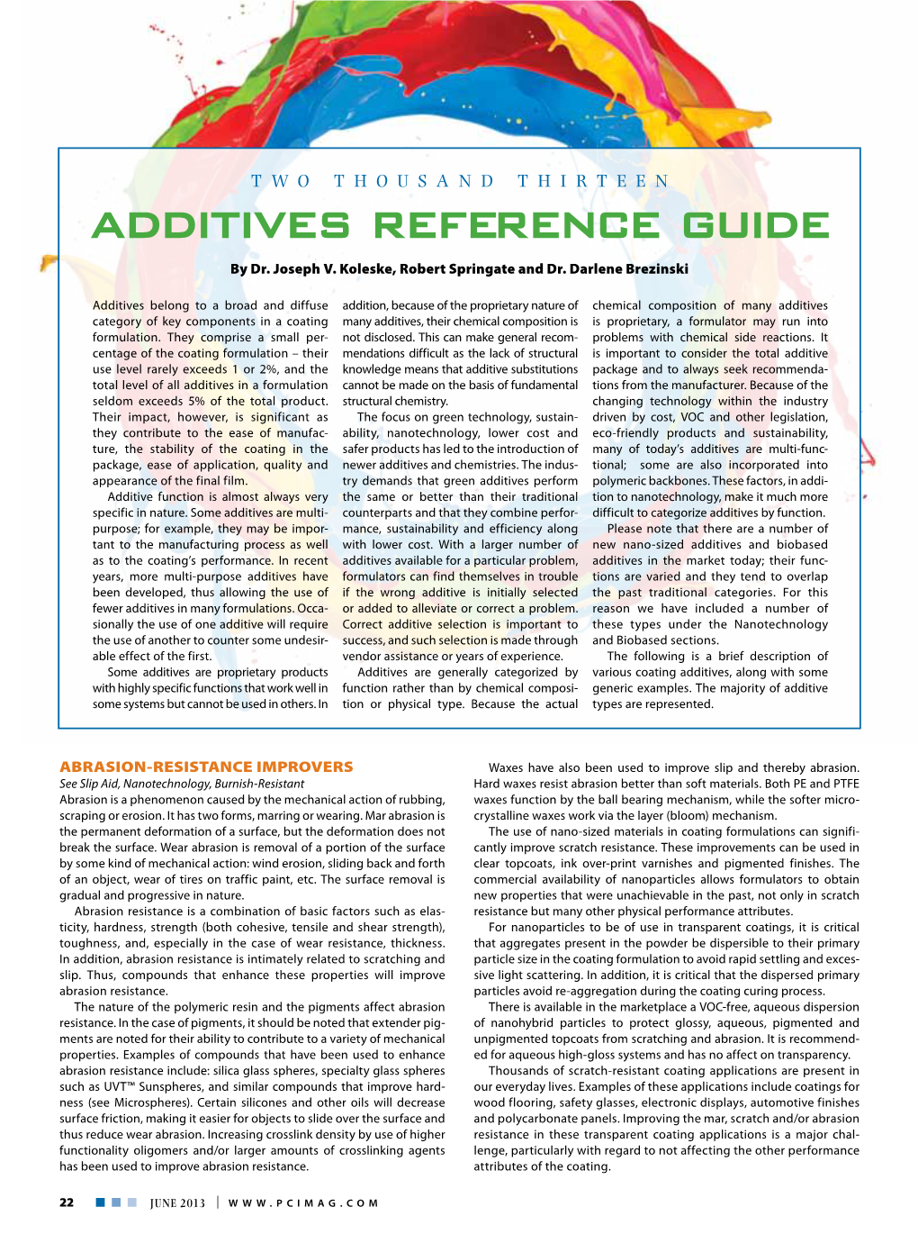 Additives Reference Guide by Dr