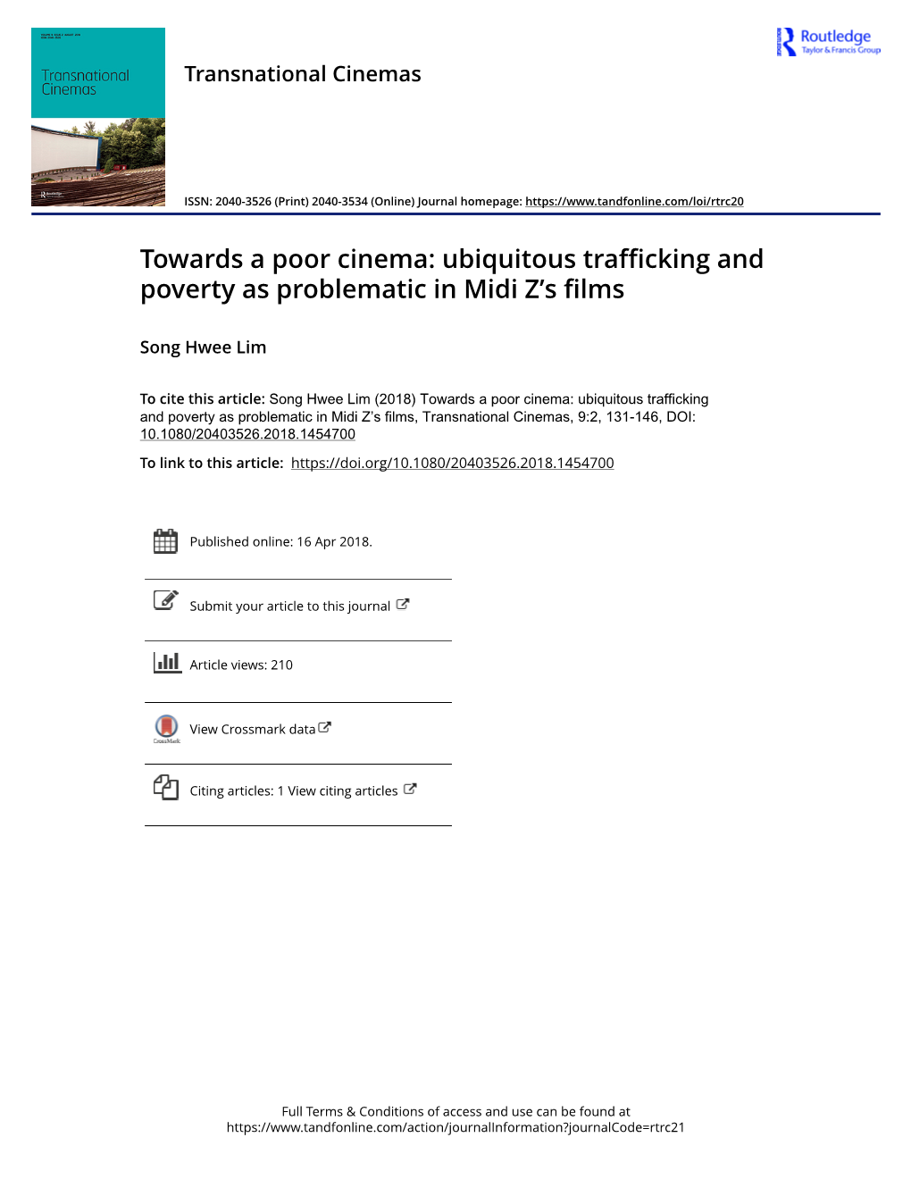 Ubiquitous Trafficking and Poverty As Problematic in Midi Z's Films