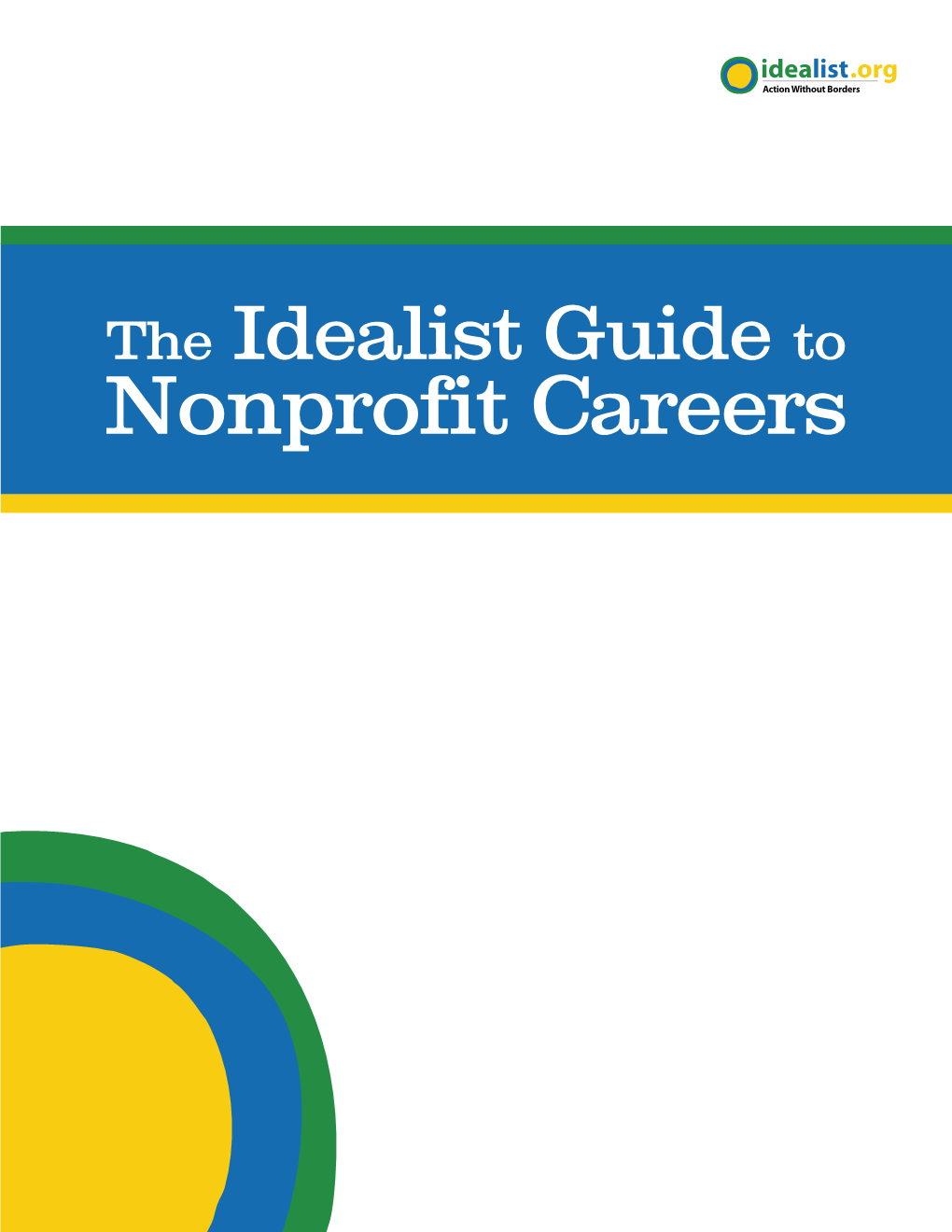 Nonprofit Careers Table of Contents