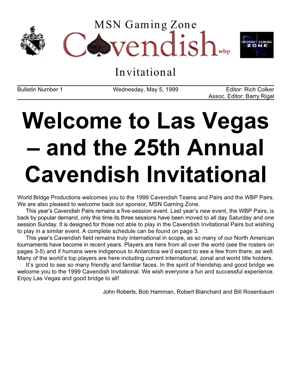 1999 MSN Cavendish Invitational