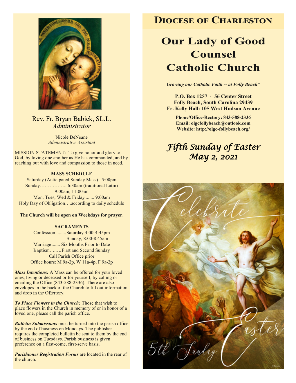 Fifth Sunday of Easter May 2, 2021
