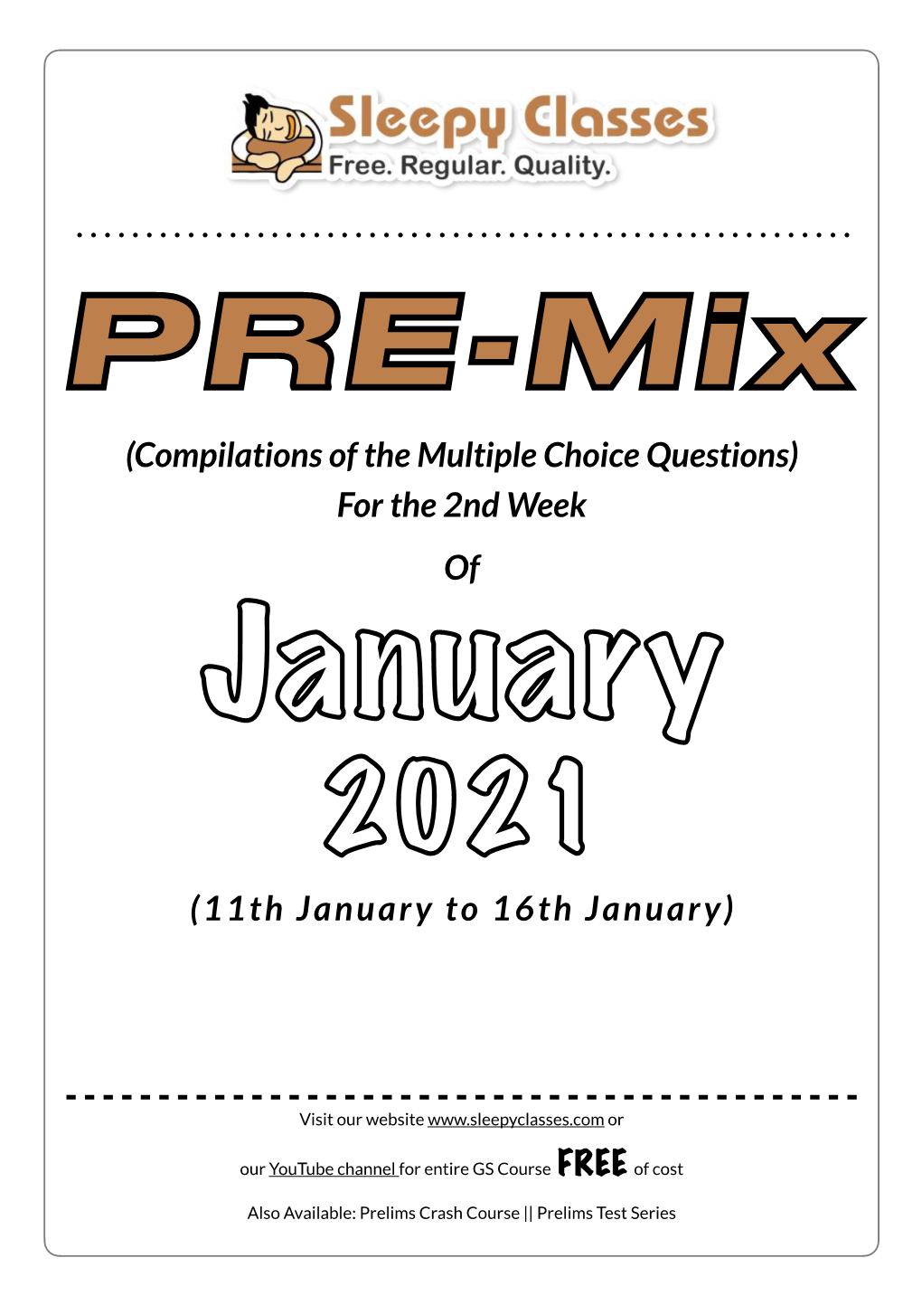 PRE-Mix January 2021 Week 2