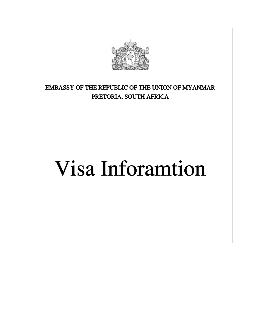 Visa Inforamtion