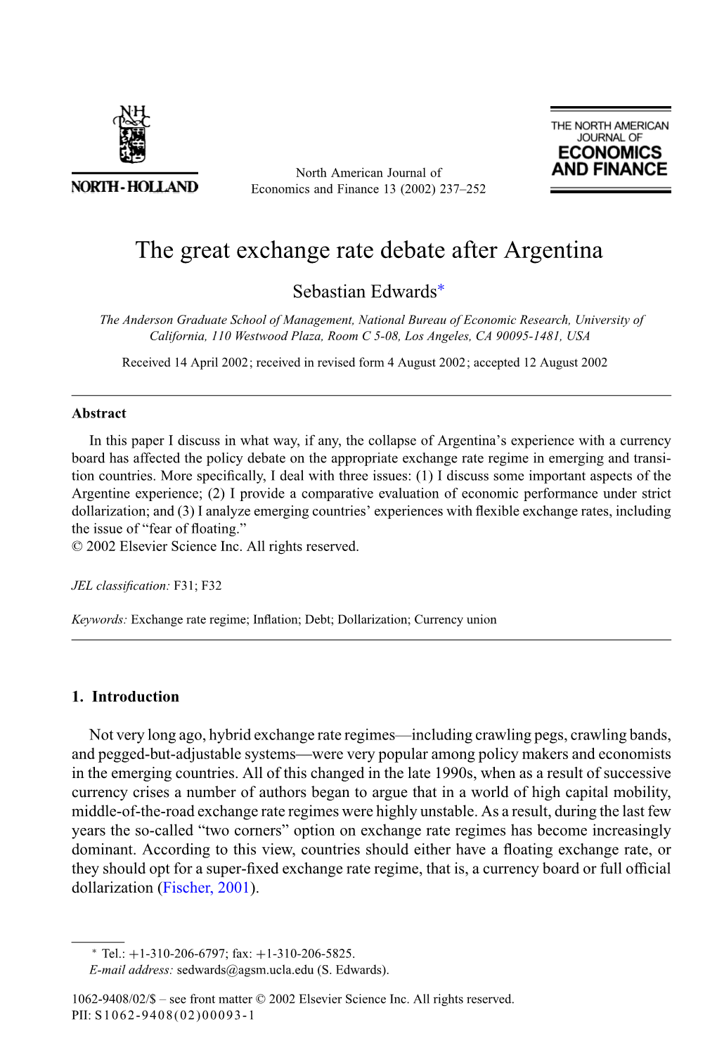 The Great Exchange Rate Debate After Argentina