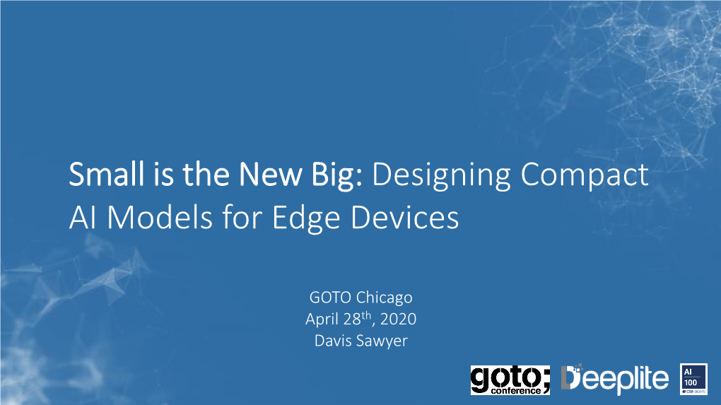 Small Is the New Big: Designing Compact AI Models for Edge Devices