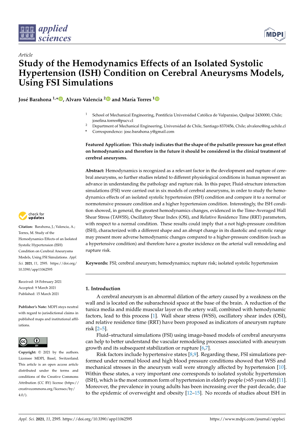 Study of the Hemodynamics Effects of an Isolated Systolic Hypertension (ISH) Condition on Cerebral Aneurysms Models, Using FSI Simulations