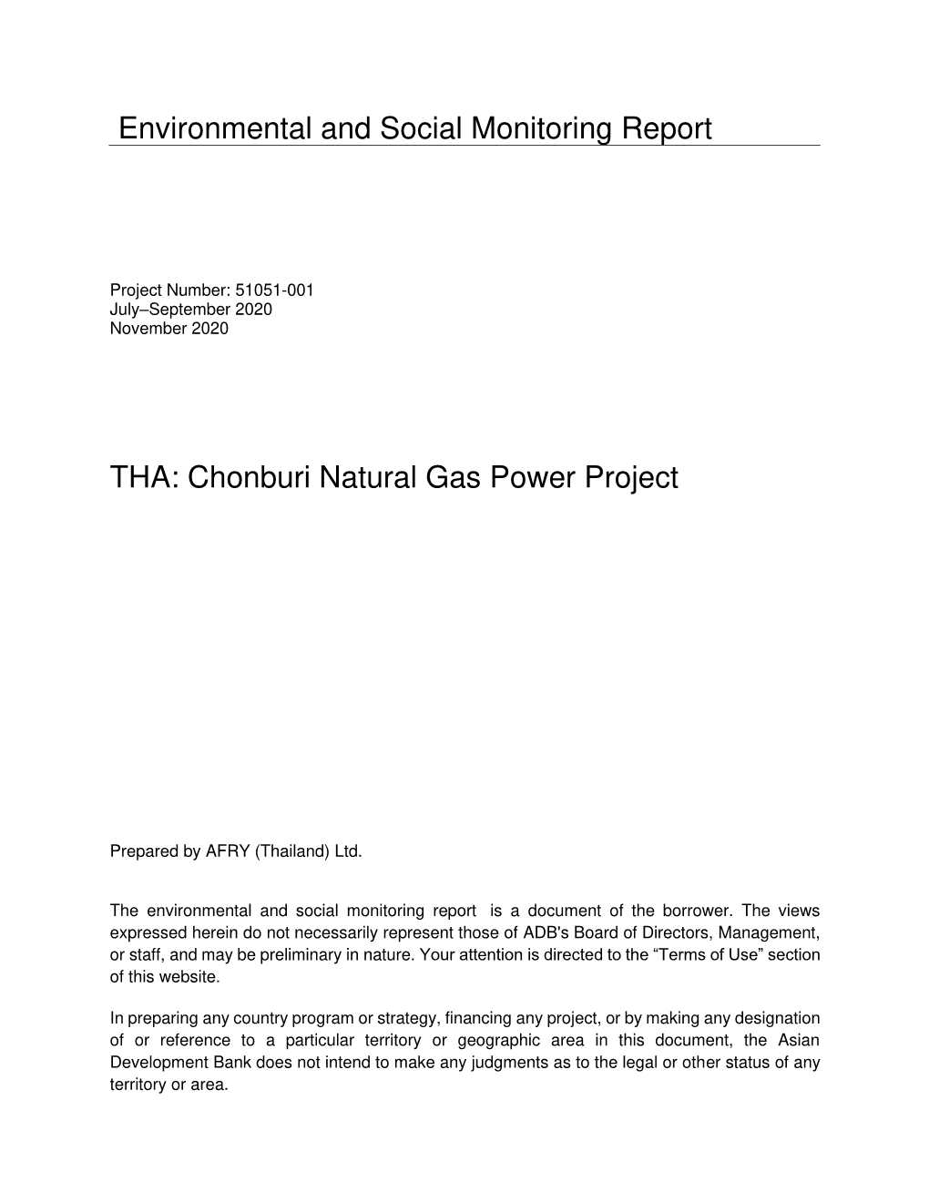 Chonburi Natural Gas Power Project