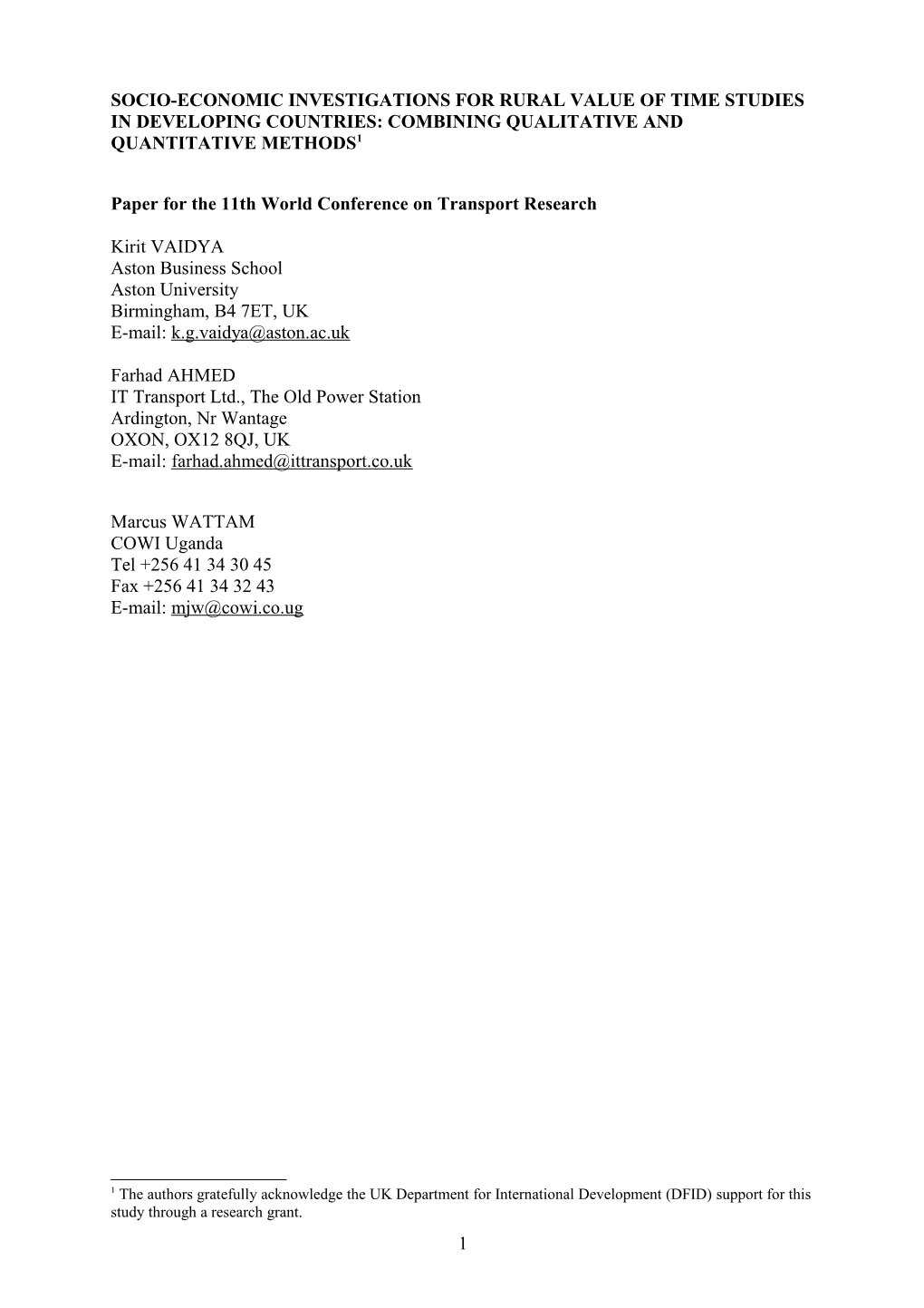 A Practical Methodology for Identifying Poor and Non-Poor Travellers in Roadside Surveys